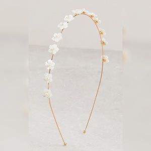 Jennifer Behr Marika Mother of Pearl Floral Headband